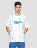 Nevada Print Theme Varsity Kaos Lengan Pendek Pria
