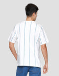 Nevada Print Theme Varsity Kaos Lengan Pendek Pria