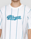 Nevada Print Theme Varsity Kaos Lengan Pendek Pria