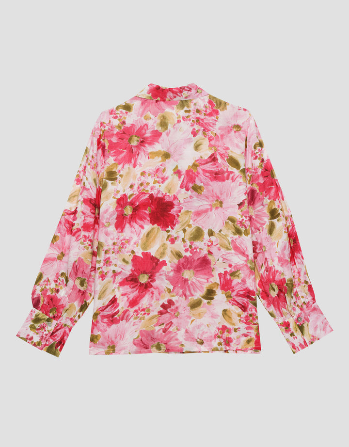 Connexion With Flower Print Kemeja Wanita