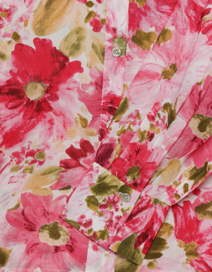 Connexion With Flower Print Kemeja Wanita