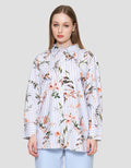 Connexion Strip Print Flower Kemeja Wanita