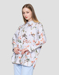 Connexion Strip Print Flower Kemeja Wanita