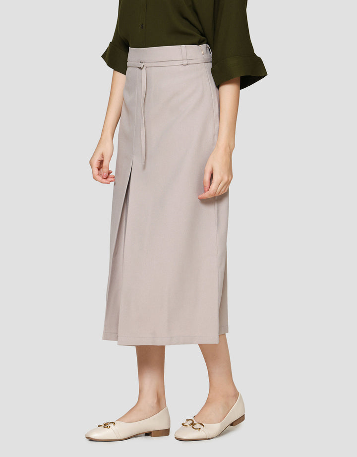 Connexion With Small Buckle Rok Midi Wanita