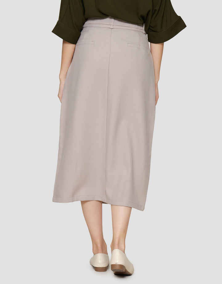 Connexion With Small Buckle Rok Midi Wanita