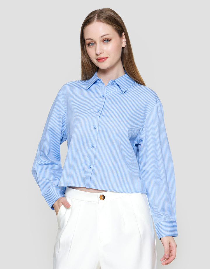 Nevada Reguler Stripe Kemeja Wanita