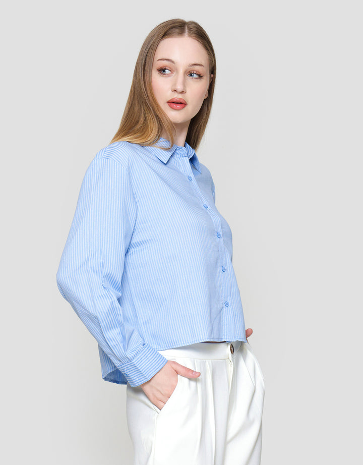 Nevada Reguler Stripe Kemeja Wanita