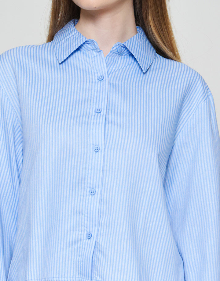Nevada Reguler Stripe Kemeja Wanita