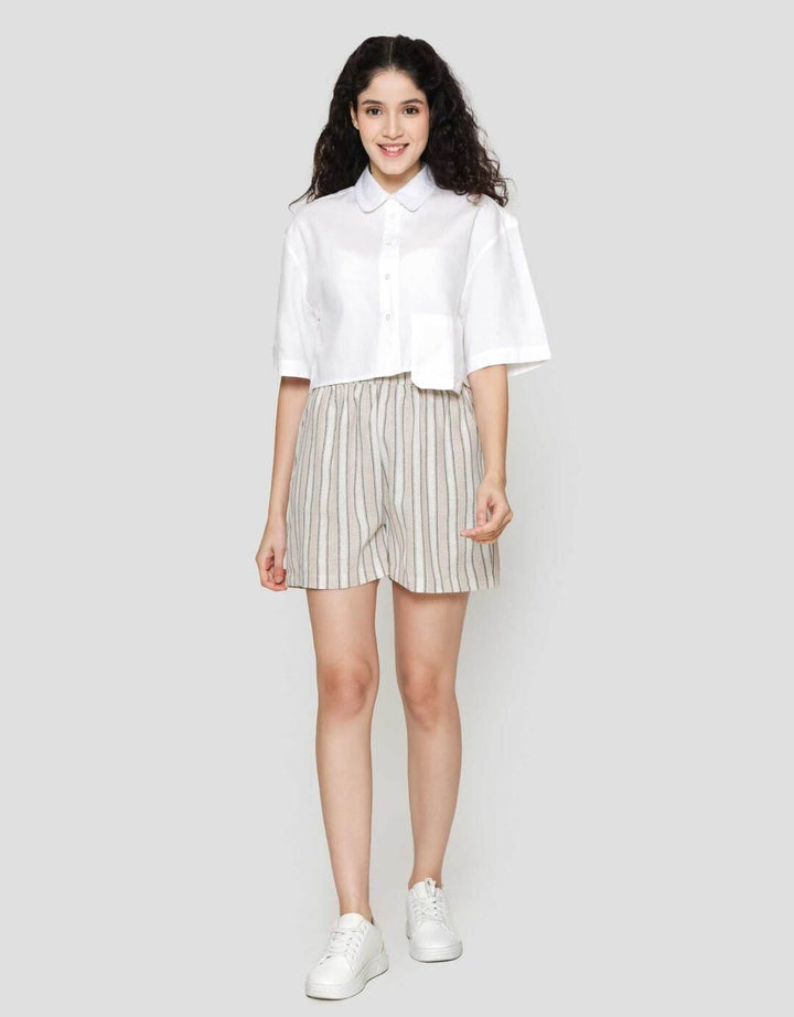 Nevada Boxy Textured Kemeja Wanita