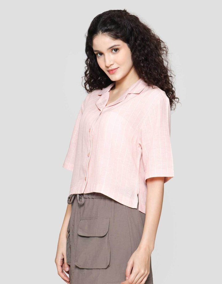 Nevada Boxy Stripe Kemeja Wanita