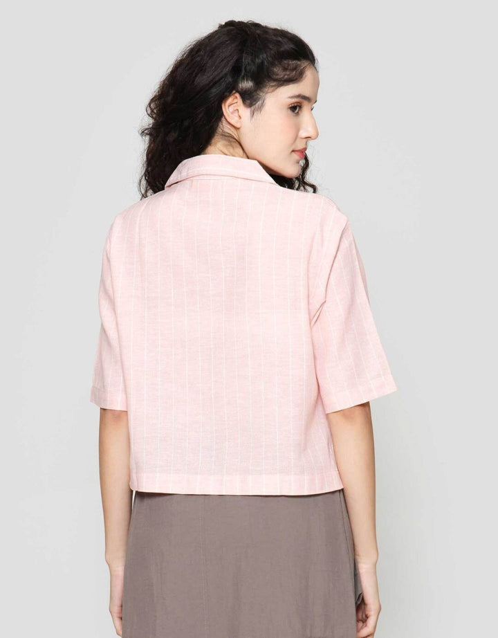 Nevada Boxy Stripe Kemeja Wanita