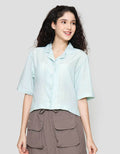 Nevada Boxy Stripe Kemeja Wanita