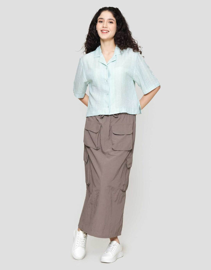 Nevada Boxy Stripe Kemeja Wanita