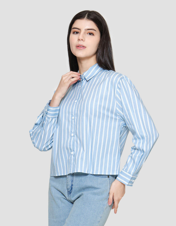 Nevada Regular Stripe Kemeja Wanita