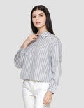 Nevada Regular Stripe Kemeja Wanita