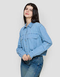 Nevada Regular 2 Pockets Kemeja Denim Wanita