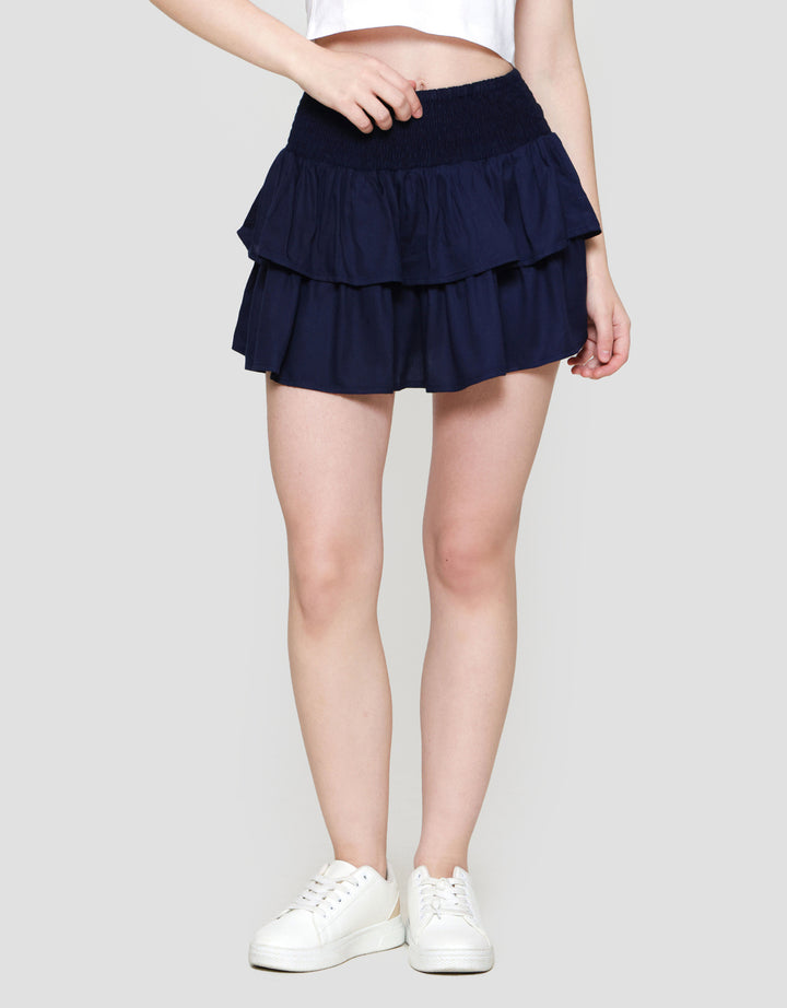Nevada Woven Short Tier Rok Mini Wanita