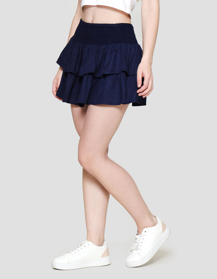 Nevada Woven Short Tier Rok Mini Wanita