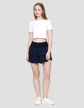 Nevada Woven Short Tier Rok Mini Wanita