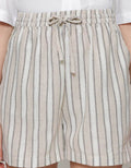 Nevada Linen Stripe Celana Pendek Wanita