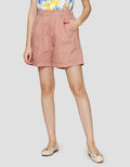 Nevada Woven Basic Pleats Celana Pendek Wanita
