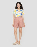 Nevada Woven Basic Pleats Celana Pendek Wanita