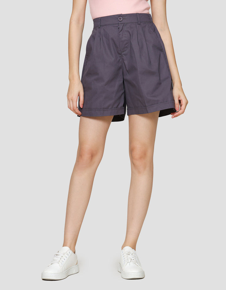 Nevada Woven Basic Pleats Celana Pendek Wanita