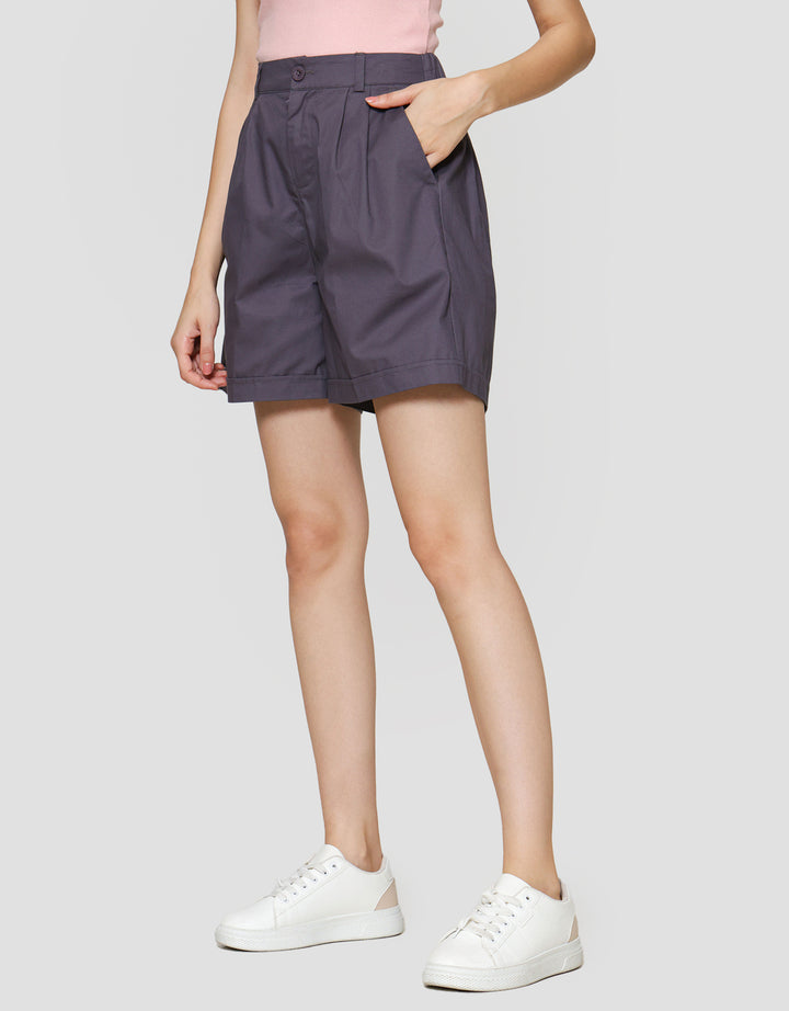 Nevada Woven Basic Pleats Celana Pendek Wanita