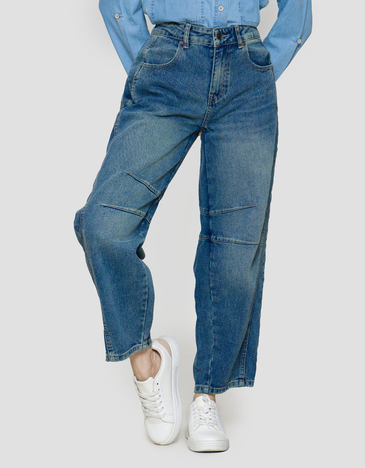 Nevada Baloon Celana Panjang Denim Wanita