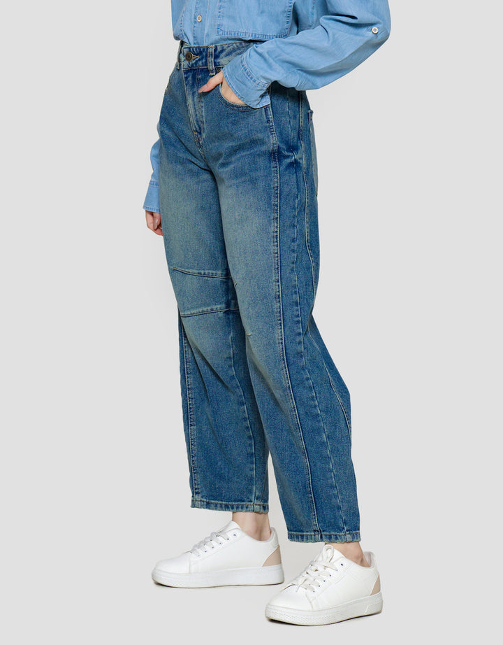 Nevada Baloon Celana Panjang Denim Wanita