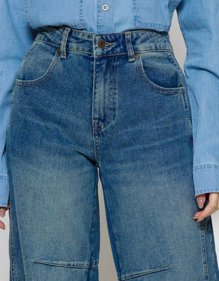 Nevada Baloon Celana Panjang Denim Wanita