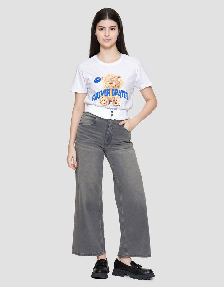 Nevada Mix Woven On Waist Celana Panjang Denim Wanita