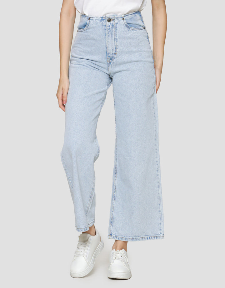 Nevada Wide Leg No Waistband Celana Panjang Denim Wanita