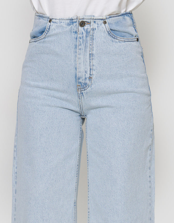Nevada Wide Leg No Waistband Celana Panjang Denim Wanita