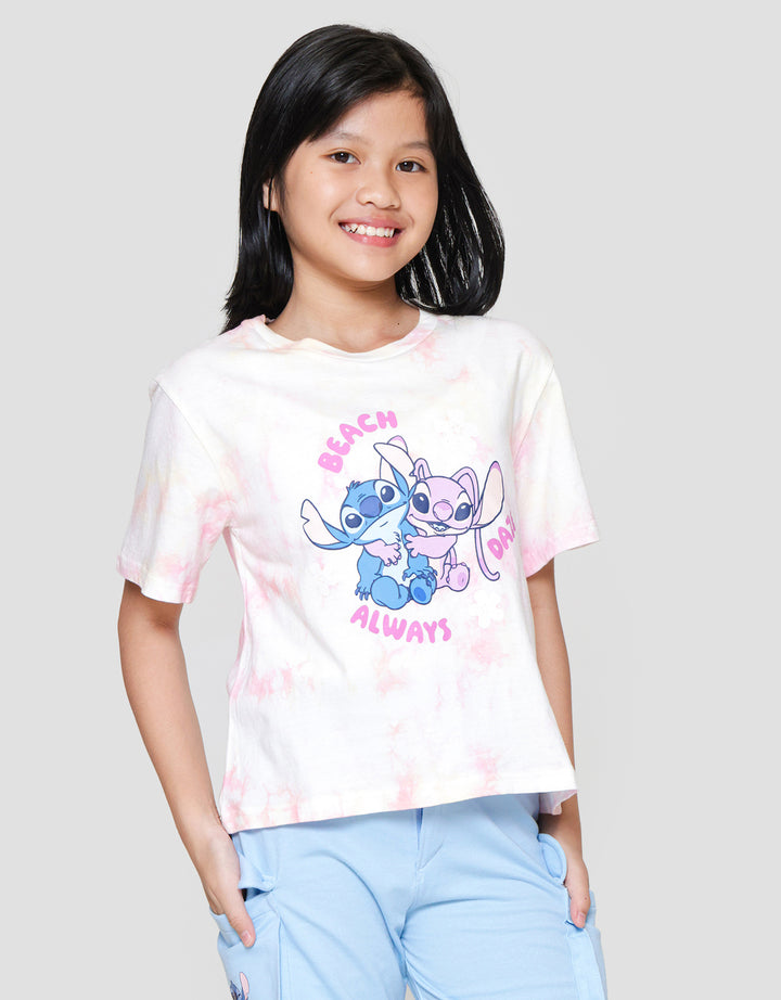Disney Stitch Boxy Kaos Anak Perempuan