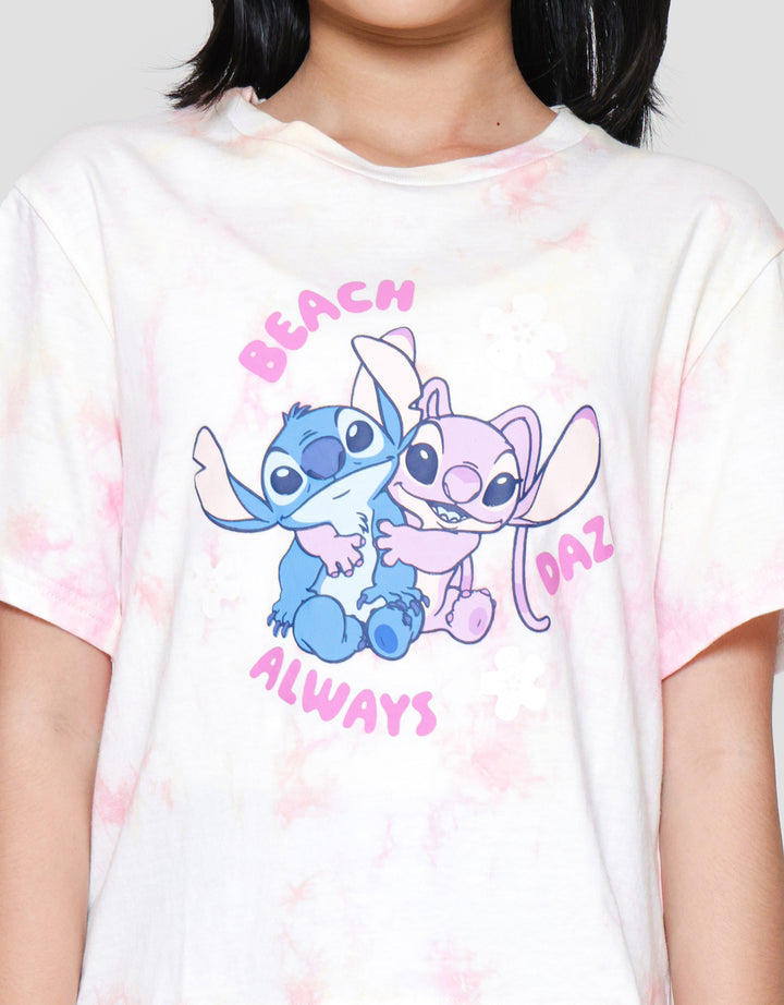Disney Stitch Boxy Kaos Anak Perempuan