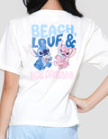 Disney Stitch Print Kaos Anak Perempuan