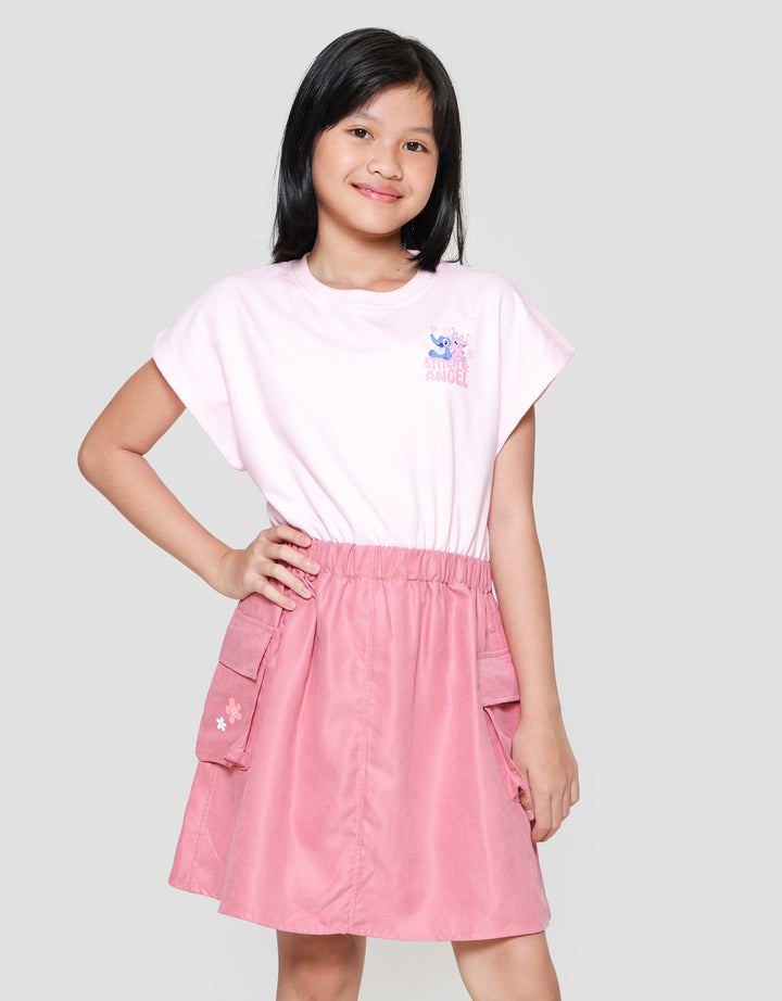 Disney Stitch Kombi Dress Anak Perempuan
