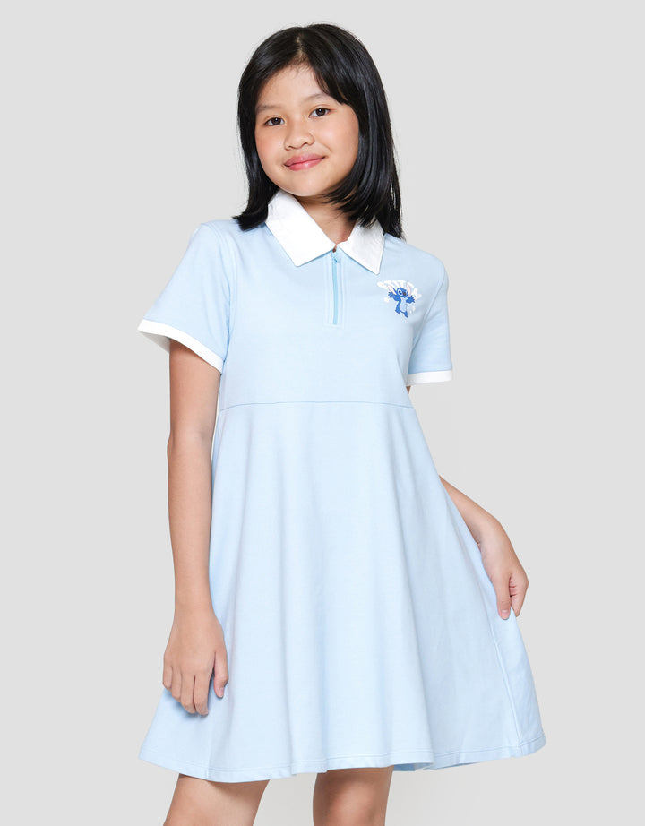 Disney Collar Stitch Dress Anak Perempuan