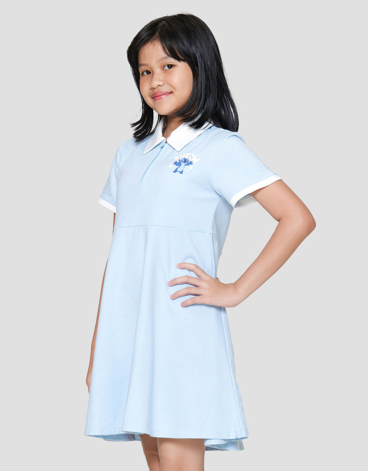 Disney Collar Stitch Dress Anak Perempuan