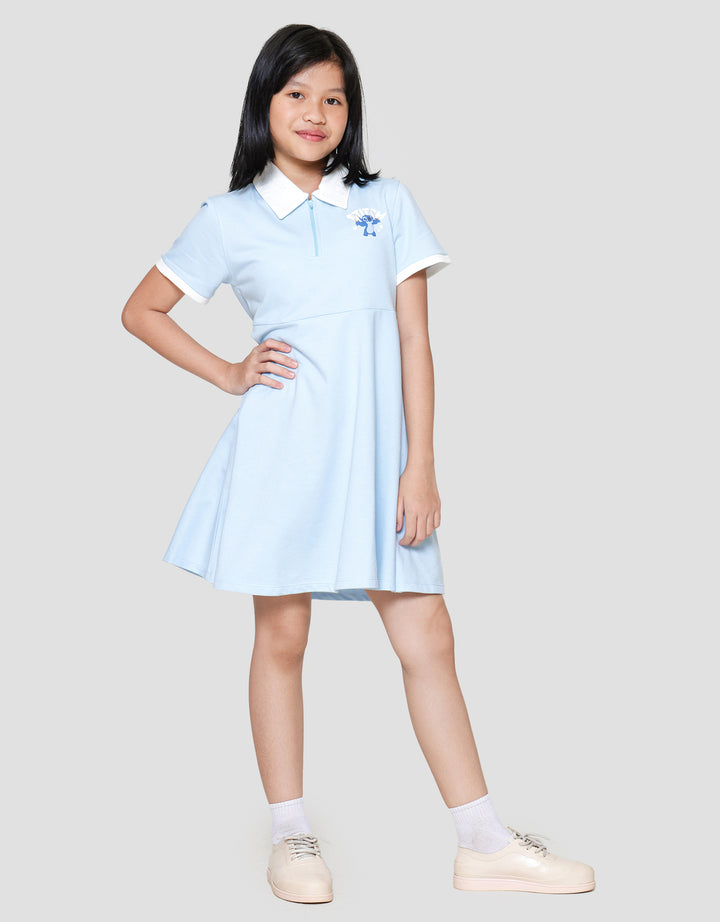 Disney Collar Stitch Dress Anak Perempuan