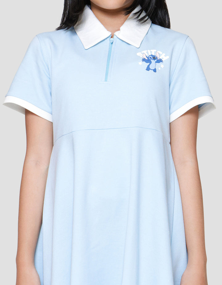 Disney Collar Stitch Dress Anak Perempuan