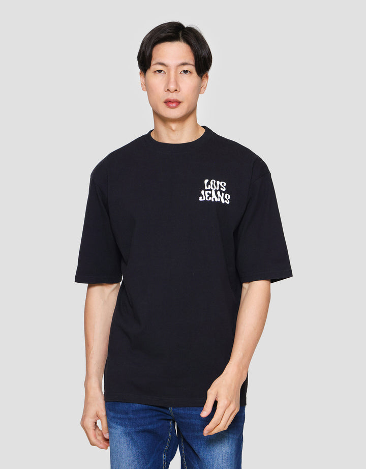 Lois Oversized Kslo2394 Print Brand Kaos Lengan Pendek Pria