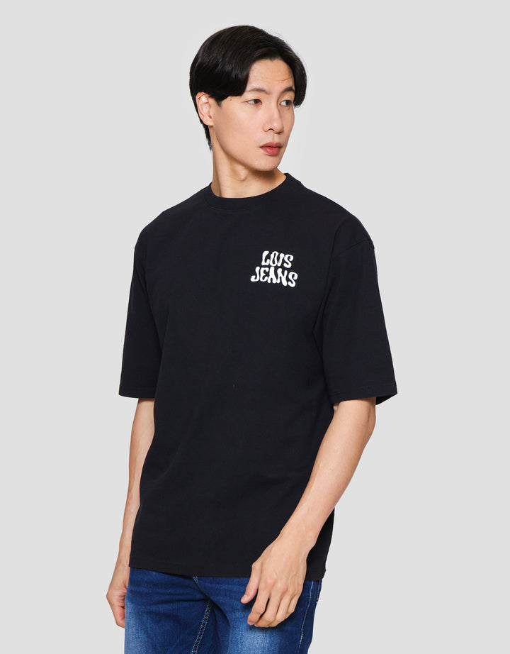 Lois Oversized Kslo2394 Print Brand Kaos Lengan Pendek Pria