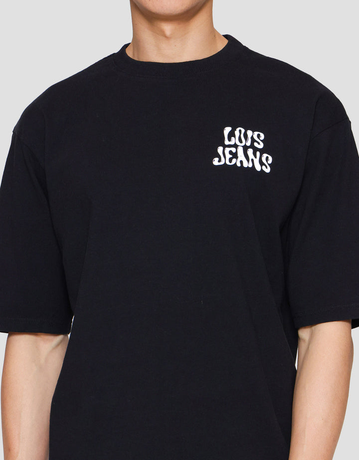 Lois Oversized Kslo2394 Print Brand Kaos Lengan Pendek Pria