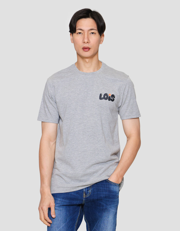 Lois Ksl2399 Print Denim Club Kaos Lengan Pendek Pria