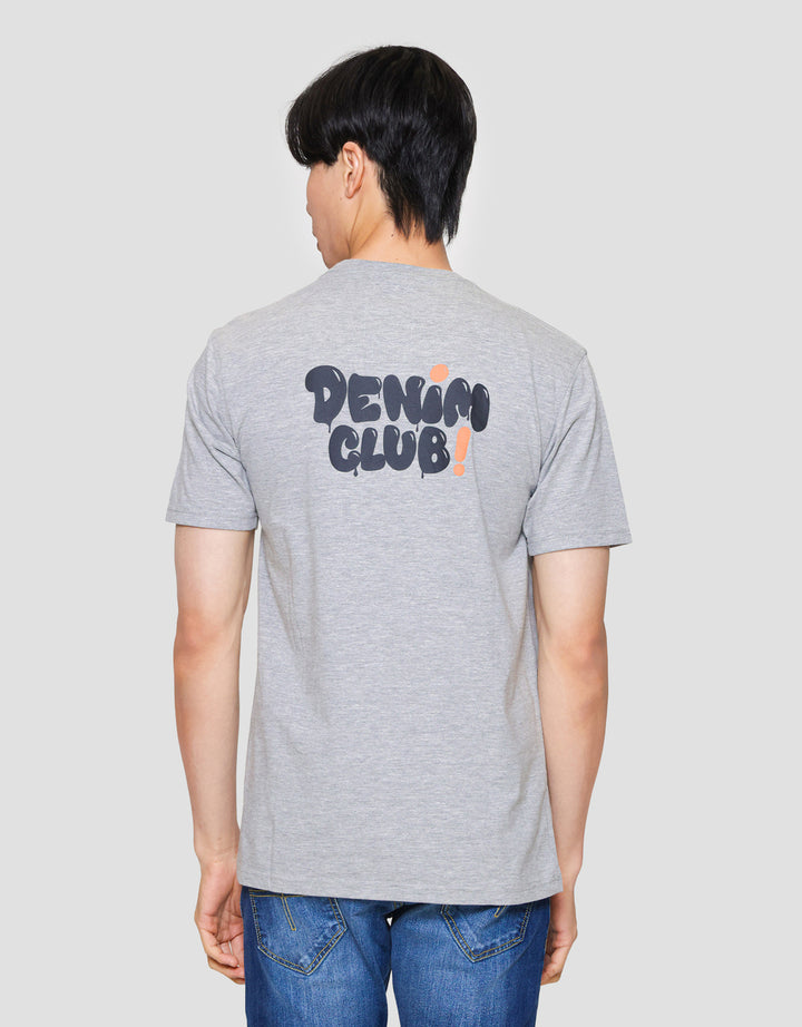 Lois Ksl2399 Print Denim Club Kaos Lengan Pendek Pria