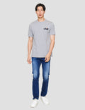 Lois Ksl2399 Print Denim Club Kaos Lengan Pendek Pria