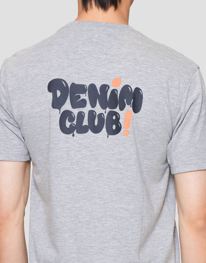 Lois Ksl2399 Print Denim Club Kaos Lengan Pendek Pria
