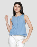 Nevada Chambray Kemeja Sleeveless Wanita